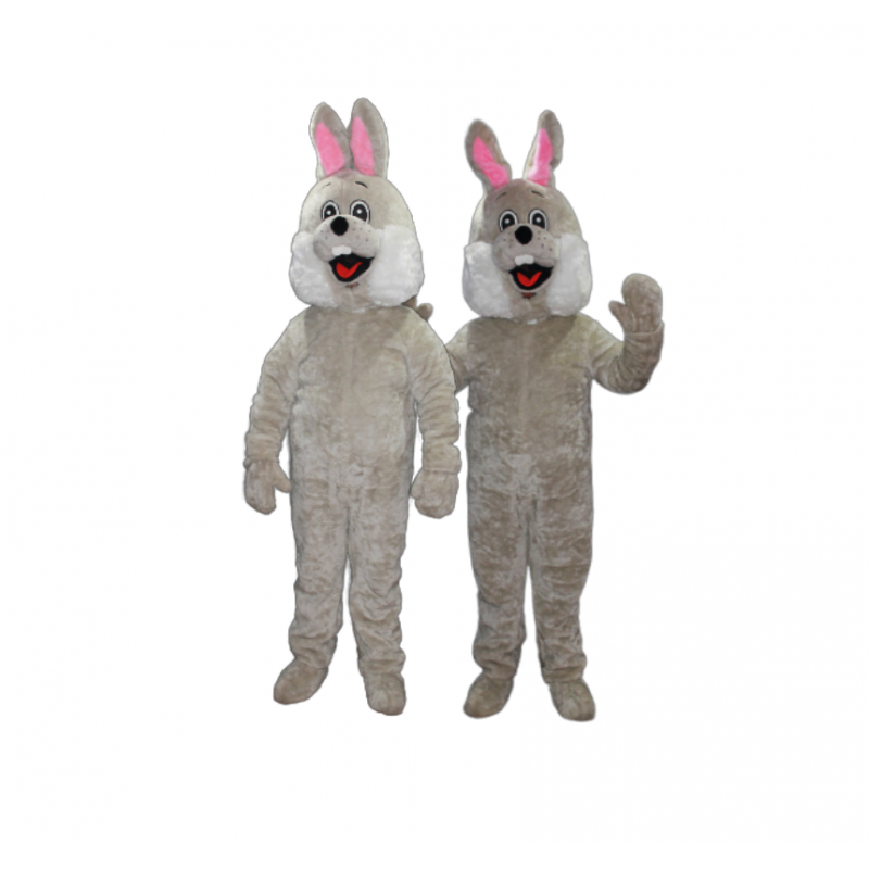 Mascottes couple lapins