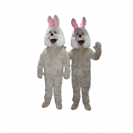 Prestation mascottes couple de lapins