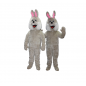 Prestation mascottes couple de lapins